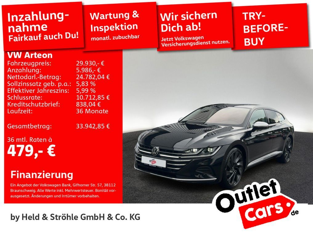 Volkswagen Arteon SB Elegance 2.0TDI 4M AHK LEDER PANO STHZ Leasing