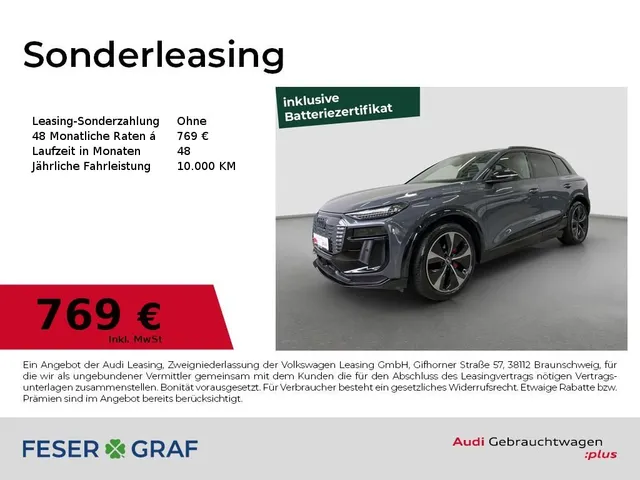 Audi Q6 e-tron S line 55 qu. Pano B&O HUD 360° Matrix