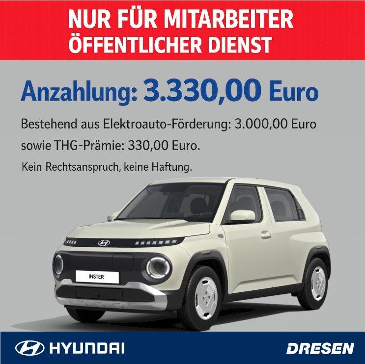 Hyundai Hyundai Inster Select**NUR FÜR ÖFFENTL.DIENST** I Navi I Rückfahrkamera I Klimaauto. I Spurhalteassistent Leasing