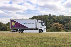 Ritter Sport testet den Elektro-LKW Mercedes-Benz eActros