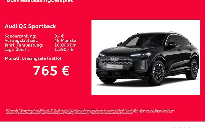 Audi Q5-sportback E-hybrid 220kW S Tronic Quattro 5dr Kauf