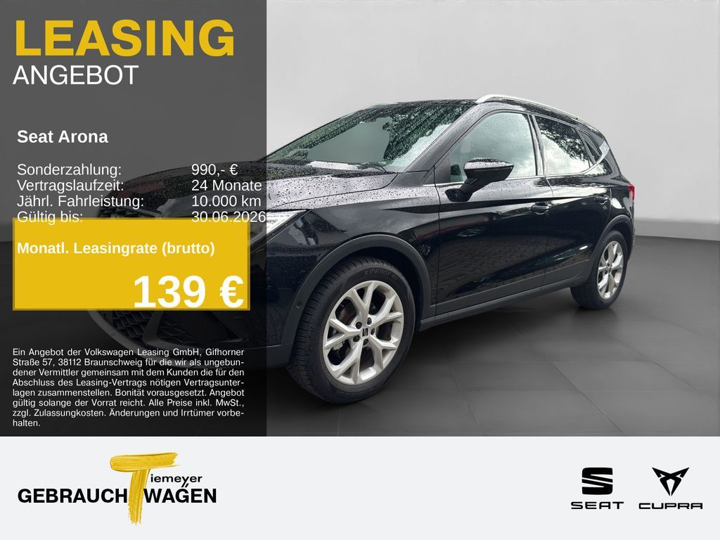 Seat Arona 1.0 TSI DSG FR PARKLENK KAMERA NAVI LED Leasing