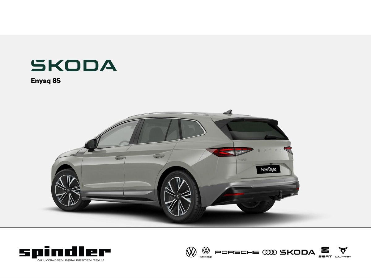 SKODA Enyaq 85 82 kWh Batterie Elektromotor 210 kW 1-Gang-Automatik Leasing