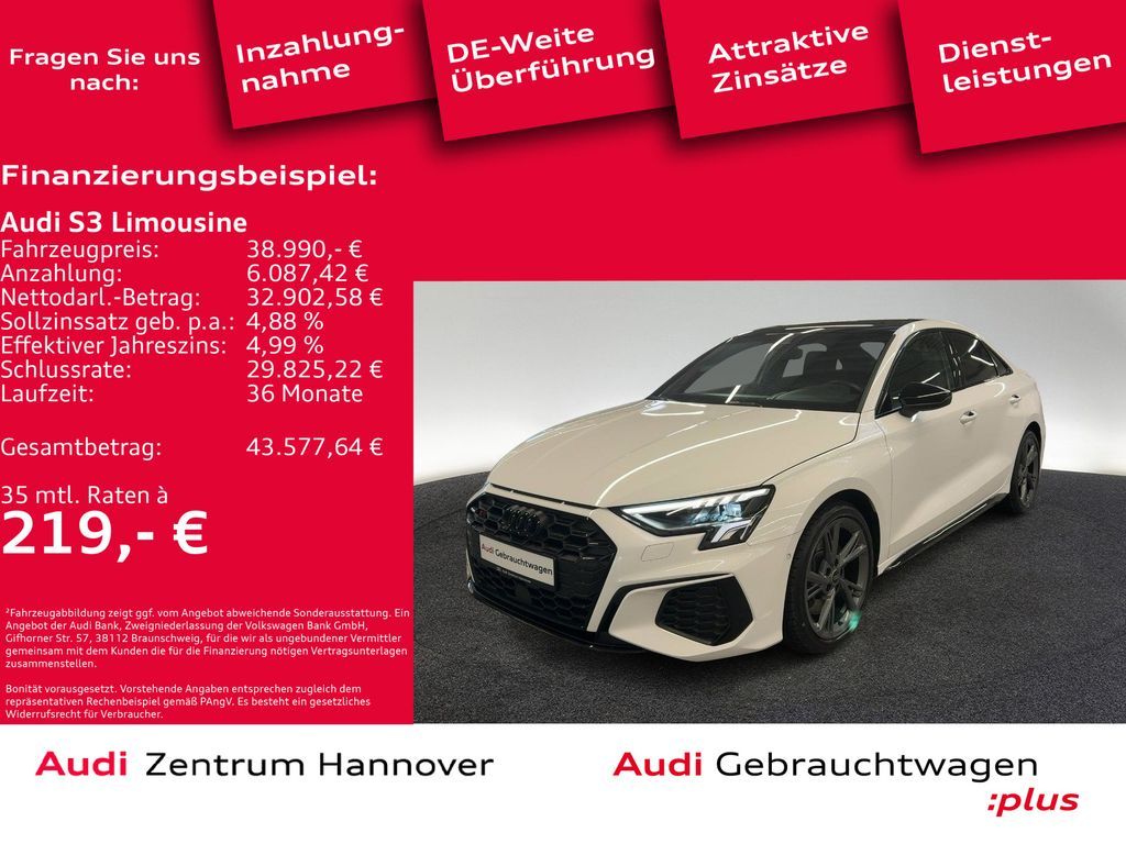 Audi S3 Limousine 2.0 TFSI quattro Navi ACC virtual L Leasing