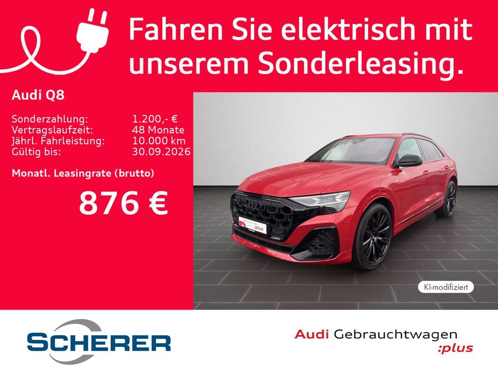 Audi Q8 55 TFSIe S line qua. MATRIX AHK 360° B&O Leasing