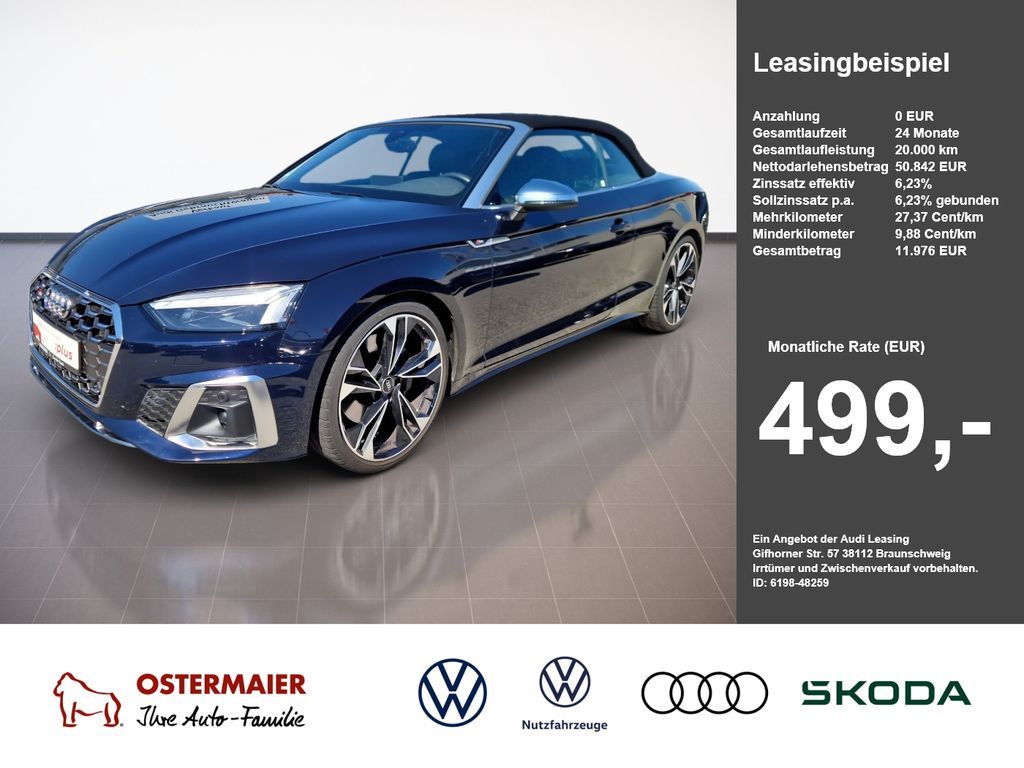 Audi S5 Cabriolet 3.0TFSI 354PS QUATTRO KAMERA.MATRIX Leasing