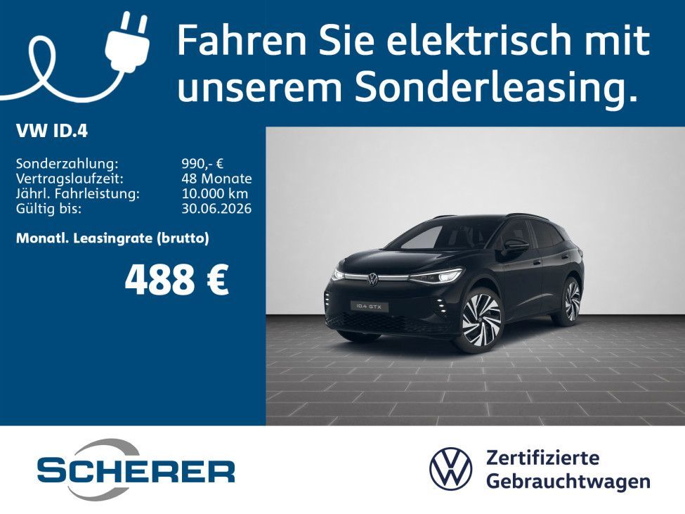 Volkswagen ID.4 GTX 4MOTION, 77 kWh, 1,49%, WÄRMEPUMPE, MAT Leasing