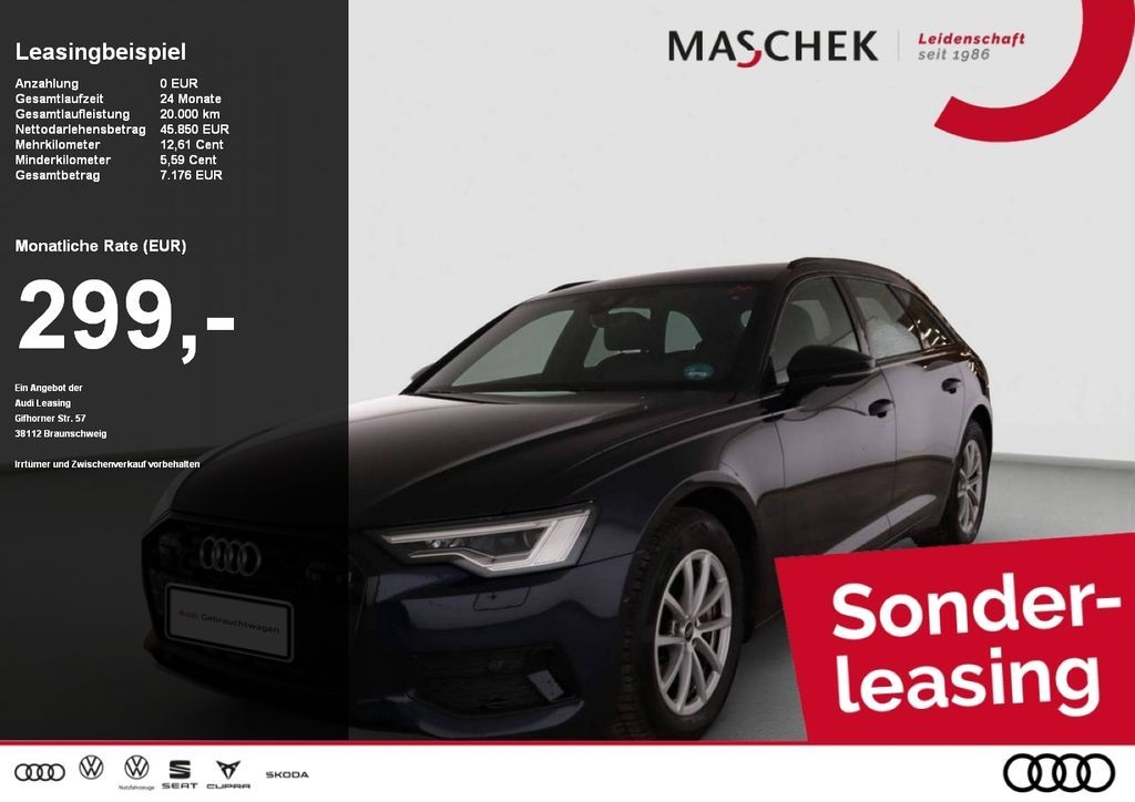 Audi A6 Avant advanced 45 TFSI bis 14.04.! AHK Black Leasing