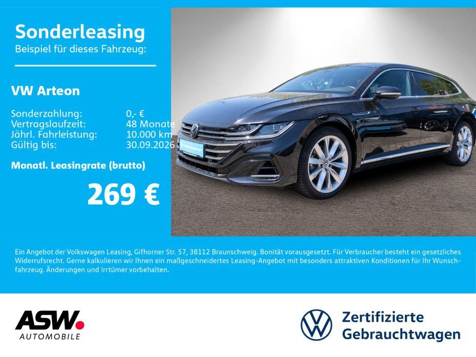 Volkswagen Arteon SB R-Line 1.4TSI eHybrid DSG PANO LEDER Leasing