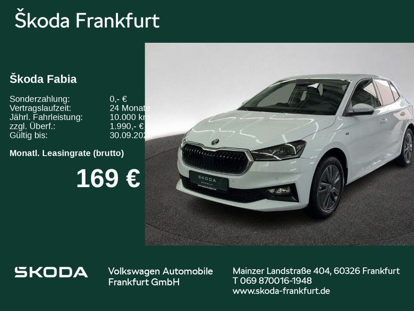 Skoda Fabia Tour 1,0 TSI DSG Fahrassistenz/ WinterPlus Leasing