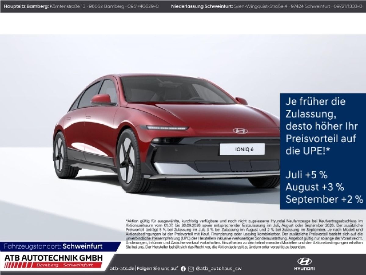 Hyundai IONIQ 6 84kWh CENTRIQ Navi Digitales Cockpit LED Leasing