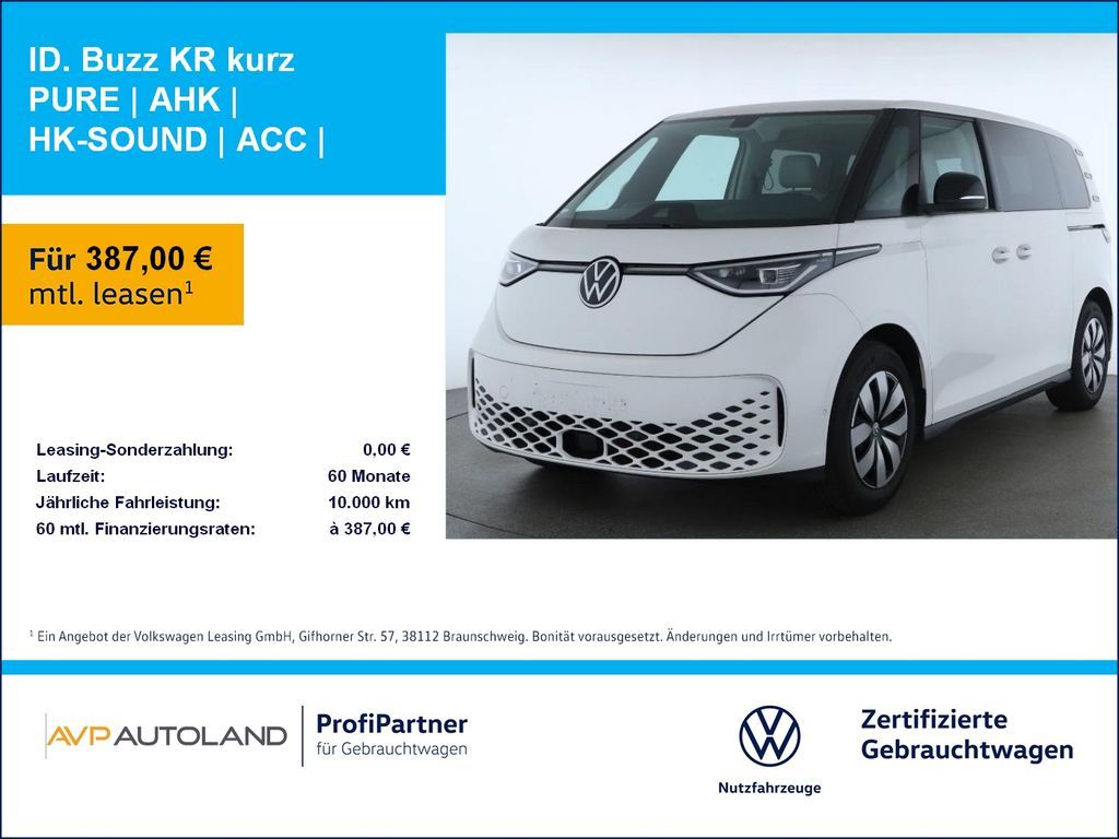 Volkswagen ID. Buzz KR kurz PURE | AHK | HK-SOUND | ACC | Leasing
