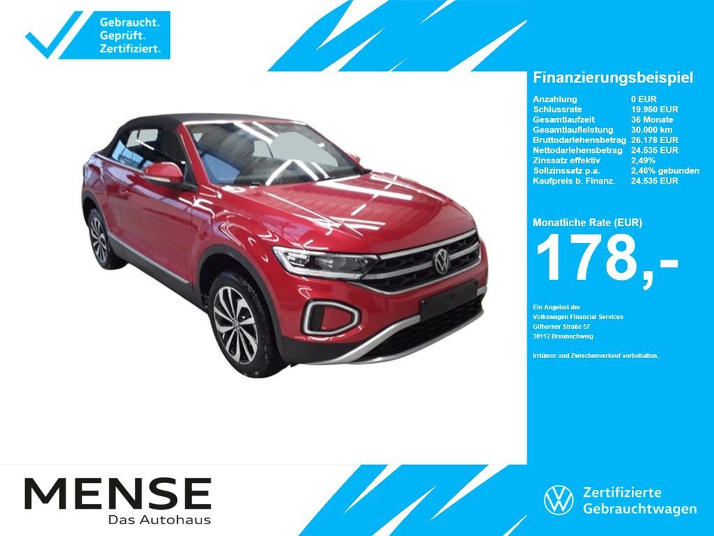 Volkswagen T-Roc Cabriolet 1.0TSI Style CarPlay ACC LED PDC Leasing