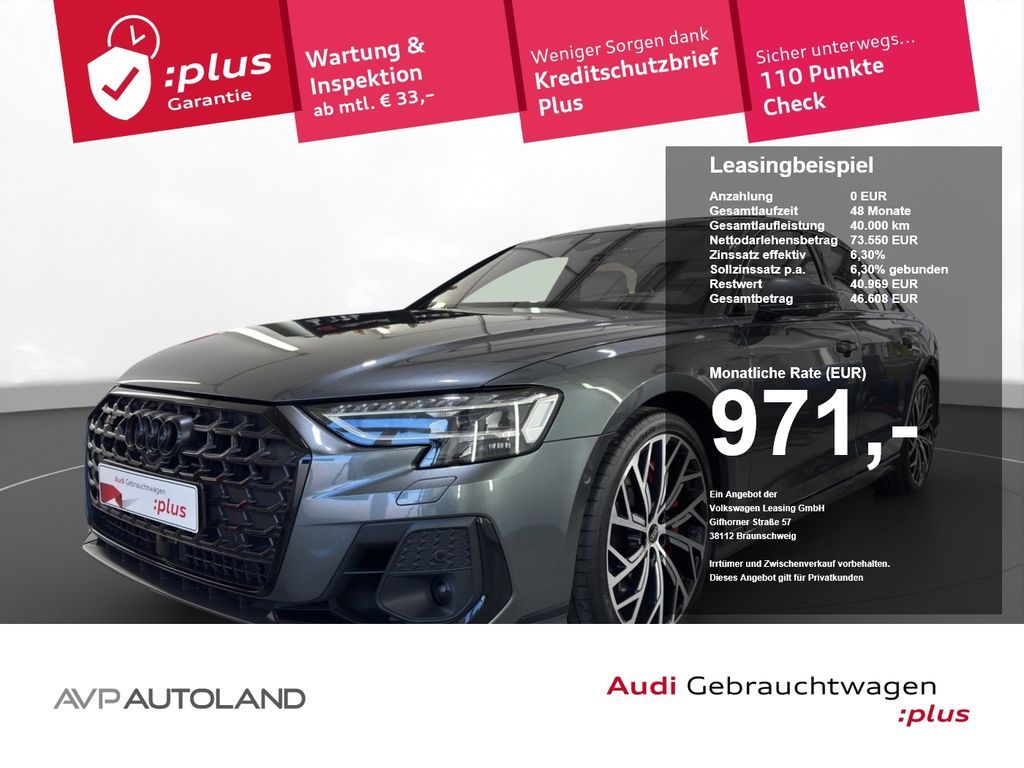 Audi S8 TFSI quattro Tiptronic Individual AHK+PANO UP Leasing
