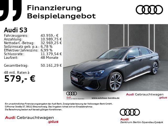 Audi S3 Lim. *PANO*Virt.C+*NAV+*GRA*SHZ* Leasing