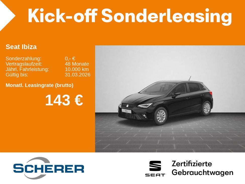 Seat Ibiza 1.0 TSI LED NAVI RFK EPH ACC KESSY Leasing