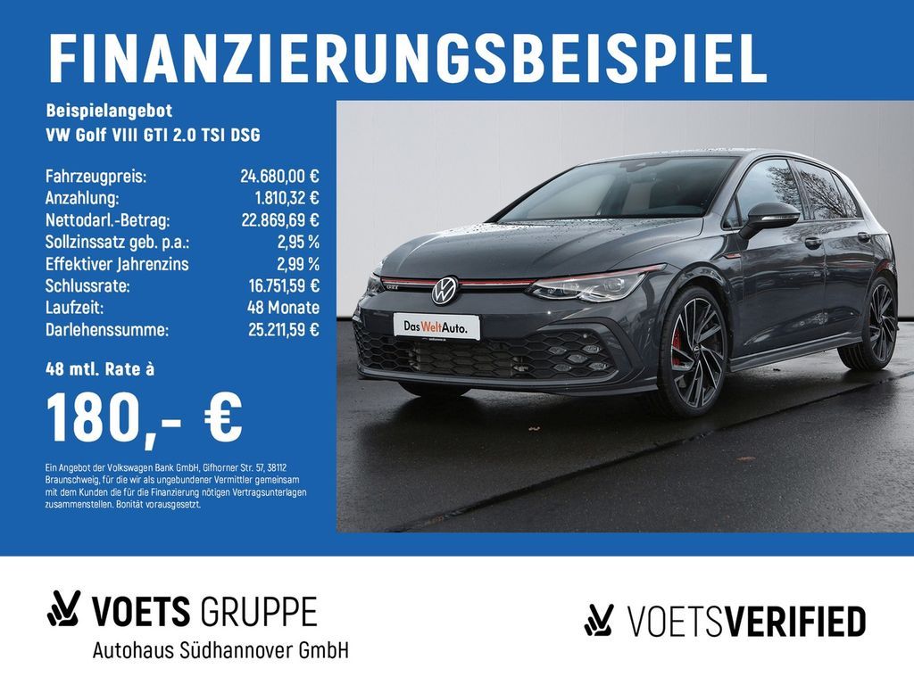 Volkswagen Golf VIII GTI 2.0 TSI DSG DCC+MATRIX-LED+H&K+ACC Leasing