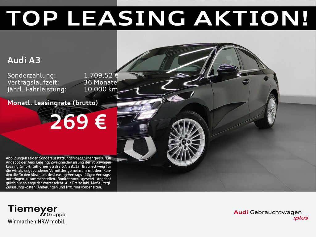 Audi A3 Limo 35 TFSI ADVANCED MATRIX SITZHZG VIRTUAL+ Leasing