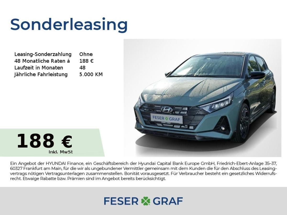 Hyundai i20 N-LINE NAVI CAM LED SHZ LHZ ASSIST-PAKET Leasing
