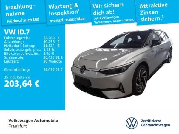 Volkswagen ID.7 Tourer GTX 4Motion Navi AHK IQ.LIGHT - LED-Matrix-Scheinwerfer Sprachassistent Leasing