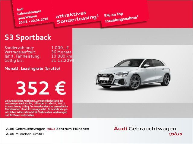 Audi S3 Sportback TFSI S tronic S-Sitze/Leder/Virtual Leasing