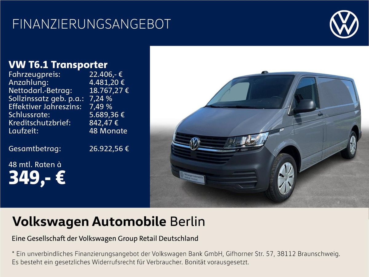 Volkswagen T6.1 Transporter Kasten 2.0 TDI Navi SHZ PDC Leasing