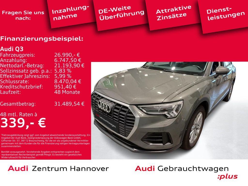 Audi Q3 45 1.4 TFSI e LED APS vorn + hinten Leasing