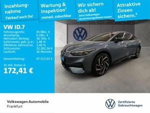 Volkswagen ID.7 Pro Navi AHK Spurwechselassistent LED Heckleuchten DAB+ Leasing