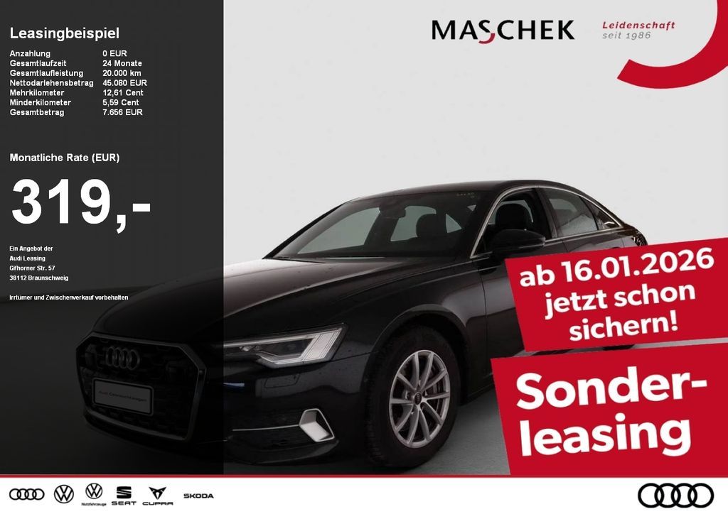 Audi A6 Limousine 45 TFSI S tronic Memory Matrix R-Ca Leasing