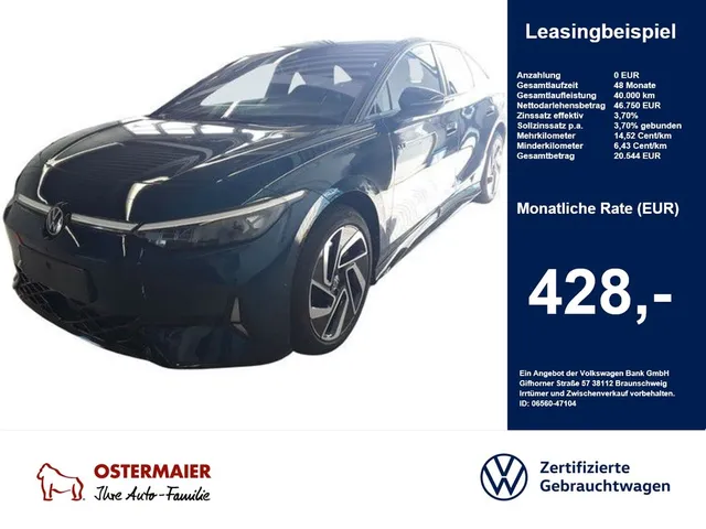 Volkswagen ID.7 GTX 340PS 4M NP.75T ACC.5J-G.WÄRMEPUMPE.AHK