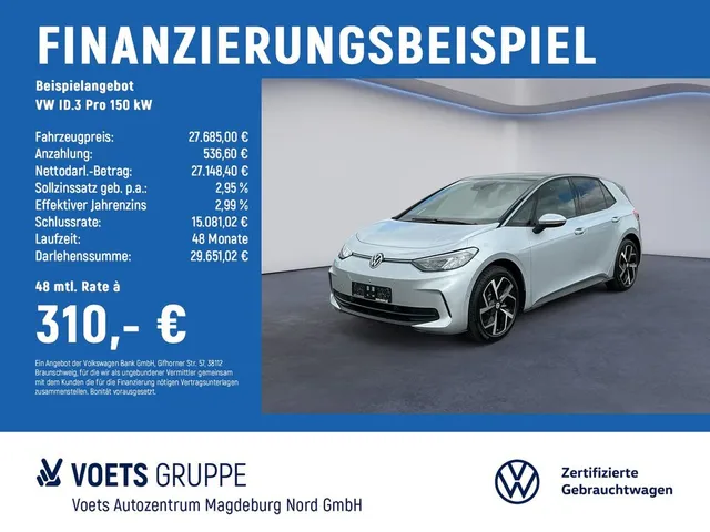 Volkswagen ID.3 Pro 150 kW Move LED+NAVI+ACC+PDC+KAM+SHZ