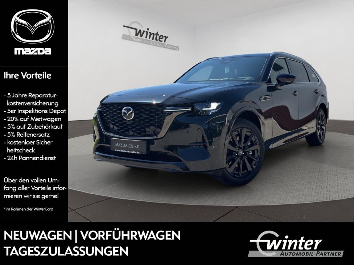 Mazda CX-80 3,3L 254PS 8AT AWD HOMURA PLUS 7-SITZER / MATRIX / MEMORY / 360° | Gewerbe Leasing