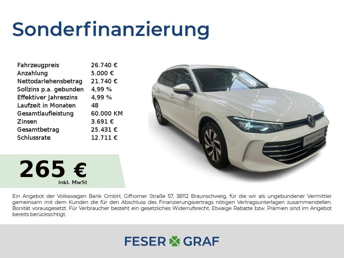 Volkswagen Passat Business 2.0 TDI DSG/LED/Rear View/Sitzhz Leasing