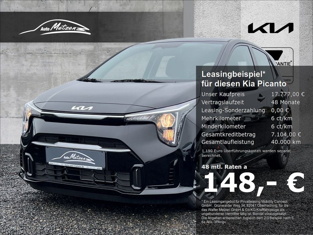 Kia Picanto 1.0 Vision MY26 Navi Apps Klimaautom DAB Leasing