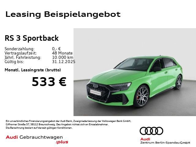 Audi RS3 Sportback *MATRIX*RS-AGA*HuD*SONOS*NAV+*ACC* Leasing