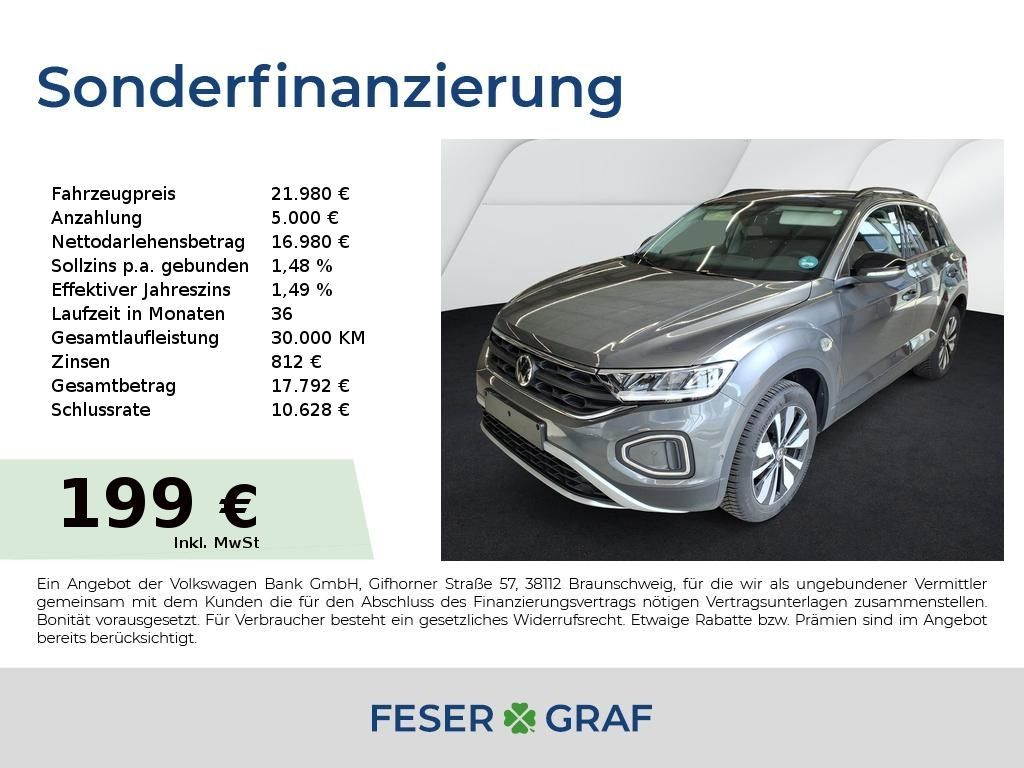 Volkswagen T-Roc GOAL 1.0 TSI Navi ACC BLIS SHZ LED PDC Leasing