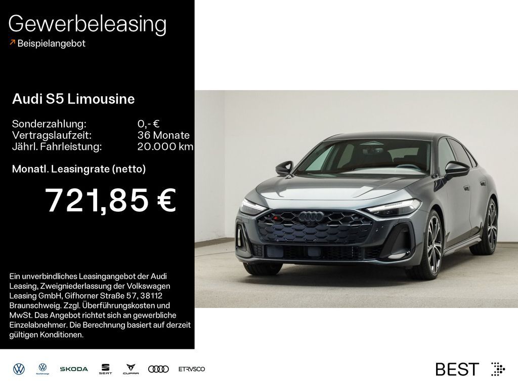 Audi S5 Limousine TFSI MEMORY*TECHPRO*MATRIX*B&O*AHK* Leasing