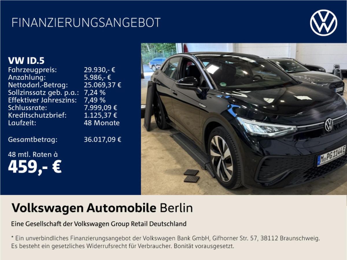 Volkswagen ID.5 Pro 128/77 Entertainment-Paket Navi LED SHZ Leasing