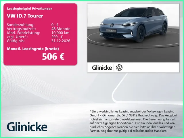 Volkswagen ID.7 Tourer GTX 4M AHK Pano Metrix LM 20" 360° A