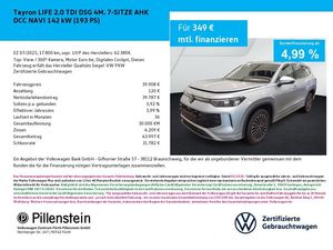Volkswagen Tayron LIFE 2.0 TDI DSG 4M. 7-SITZE AHK DCC NAVI