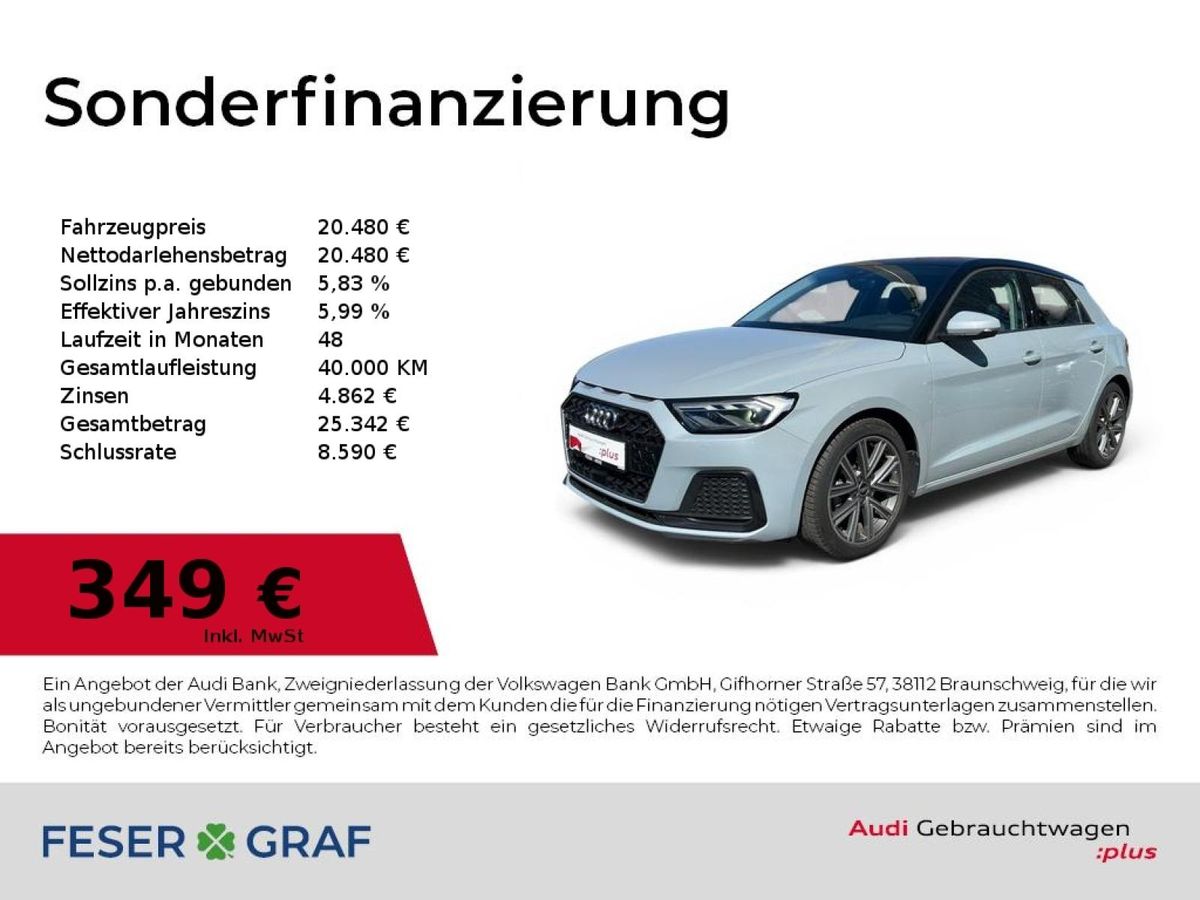 Audi A1 Sportback Advanced 30TFSI LED+/SHZ/CarPlay/GR Leasing