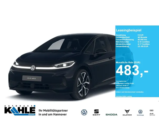 Volkswagen ID.3 Neo Style CarPlay Matrix CCS ACC AHK LED