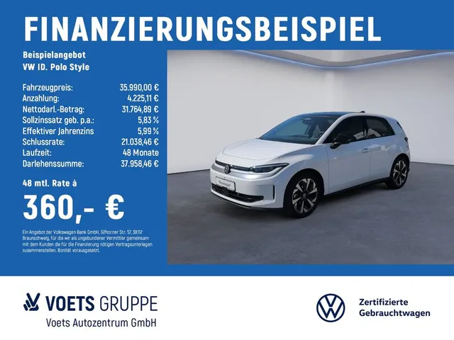 Volkswagen ID. Polo Style IQ.LIGHT+KEYLESS+AHK+TRAVELASSIST