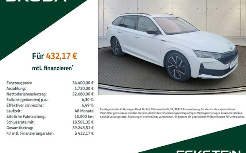 Skoda Octavia-combi 2.0 TDI 110kW DSG Sportline Combi 5dr Auto kaufen