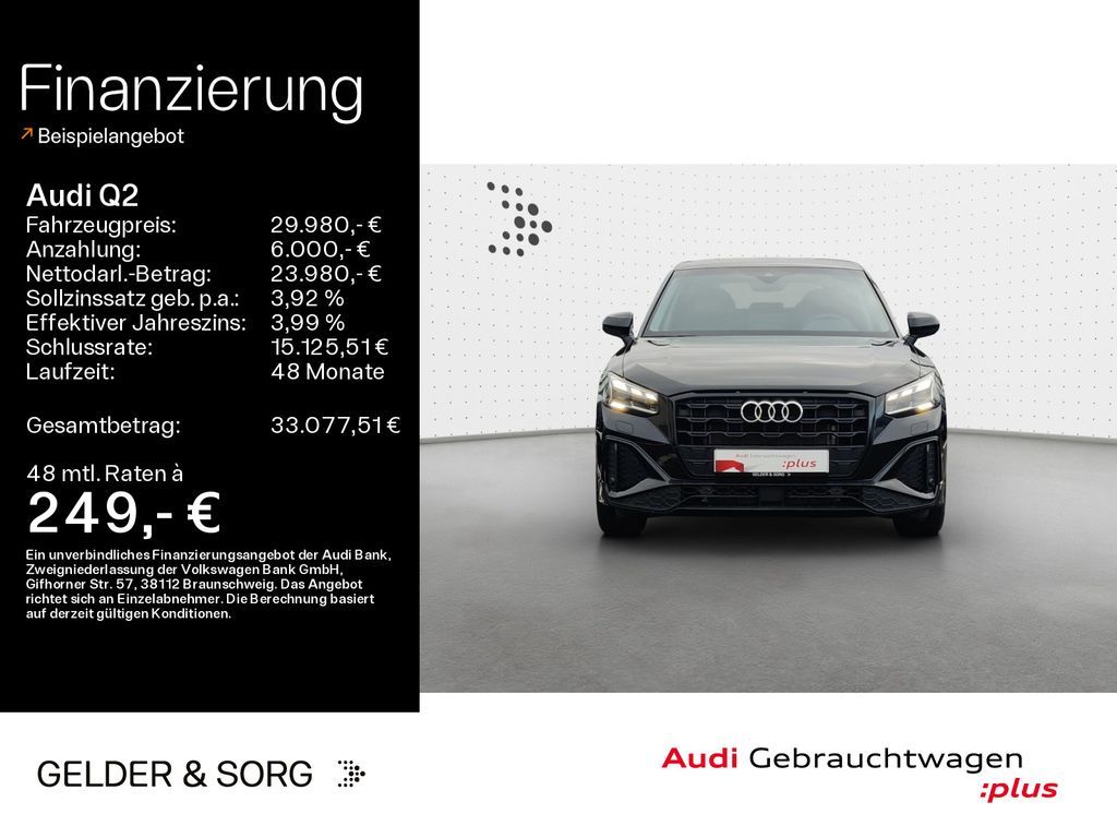 Audi Q2 30 TFSI S line GRA*Matrix*AHK*CarPlay*virtual Leasing