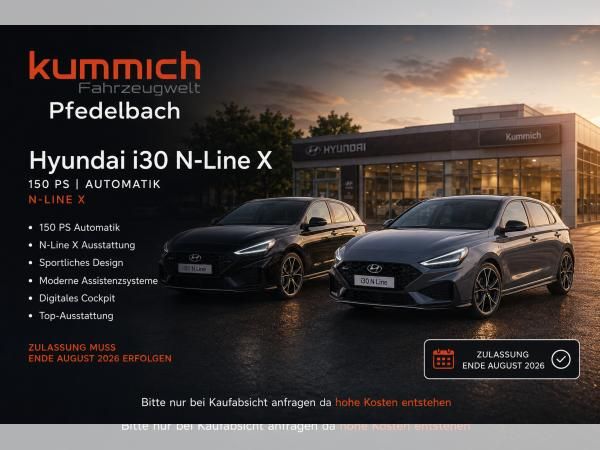Hyundai i30 N Line X VOLLAUSSTATTUNG ZULASSUNG AUGUST 2026 150PS Automatik Leasing