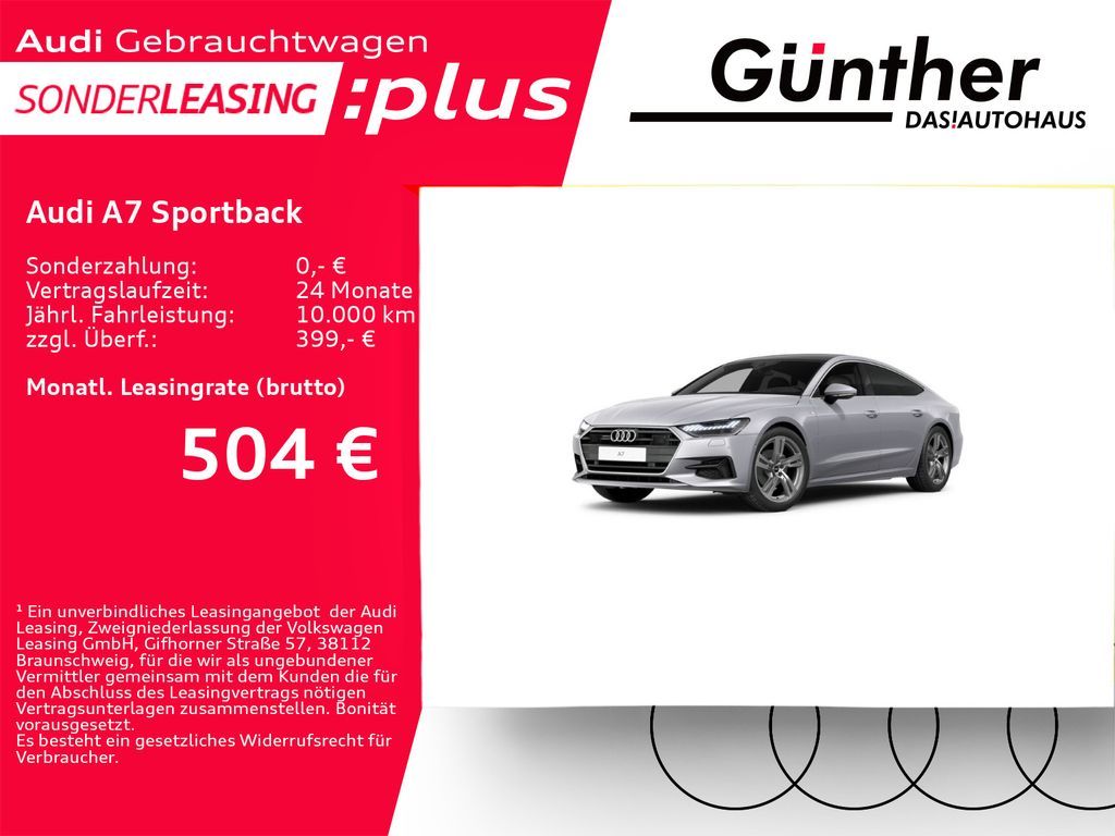 Audi A7 Sportback 40 TDI QUATTRO S LINE+WINTERR+MATRI Leasing