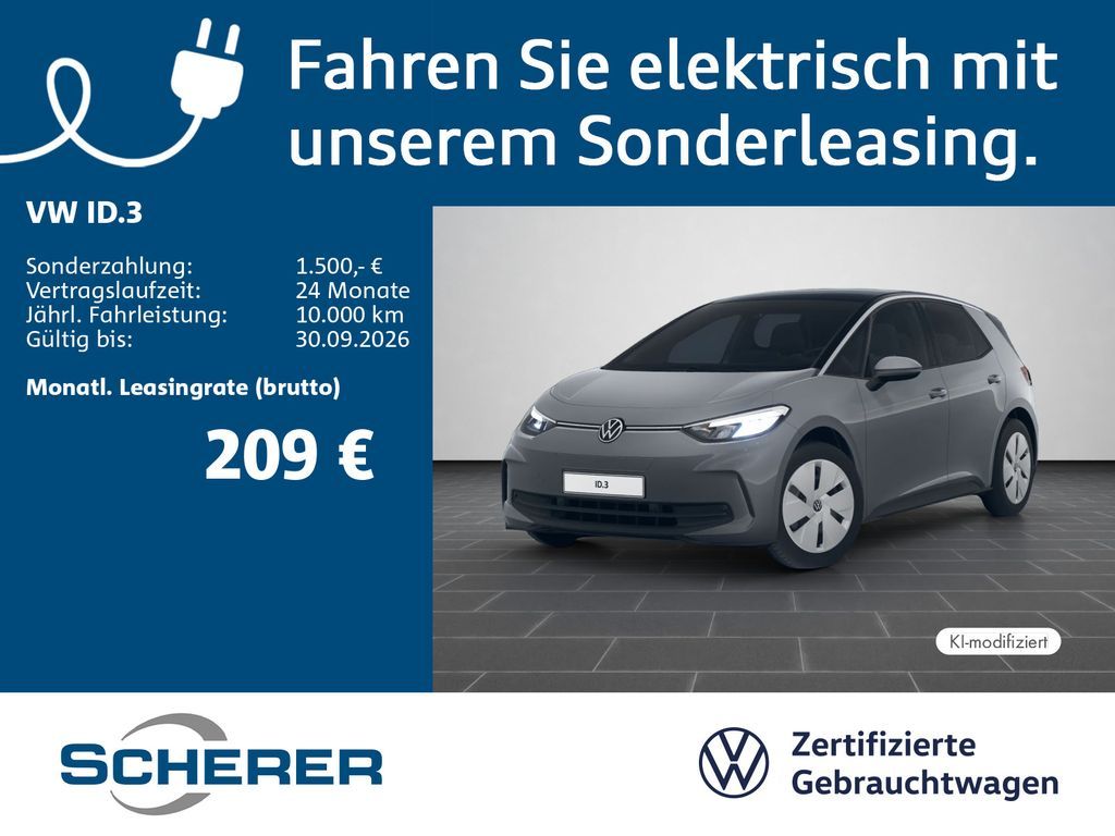 Volkswagen ID.3 PRO ELECTRIC LED PDC CLIMA ACC APP CONNECT Leasing