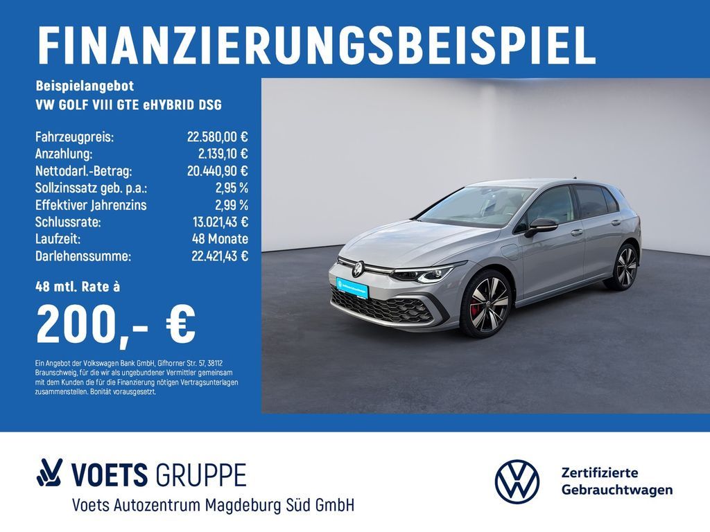 Volkswagen GOLF VIII GTE eHYBRID DSG IQ-LIGHT+NAVI+ACC+KAM Leasing