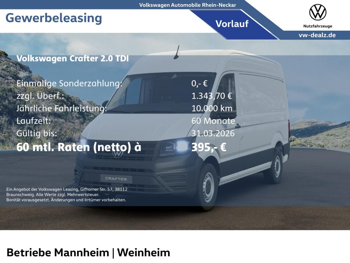 Volkswagen Crafter 35 Kasten HD 2.0 TDI Klima AHK PDC DAB Leasing
